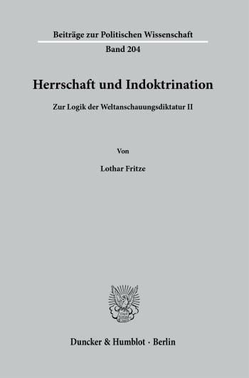 Cover: Herrschaft und Indoktrination