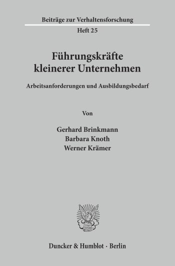 Cover: Führungskräfte kleinerer Unternehmen