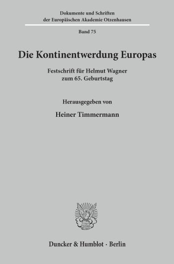 Cover: Die Kontinentwerdung Europas