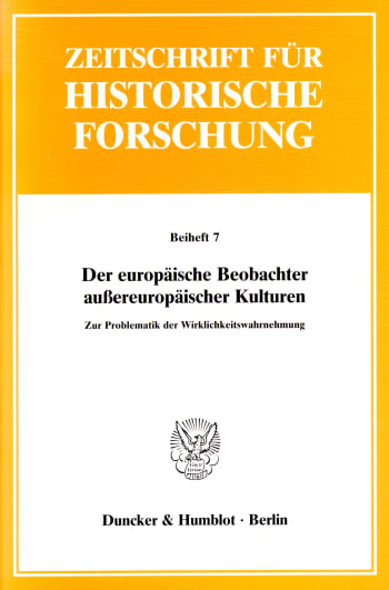 Cover: Der europäische Beobachter außereuropäischer Kulturen