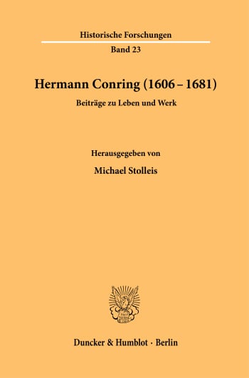 Cover: Hermann Conring (1606 - 1681)