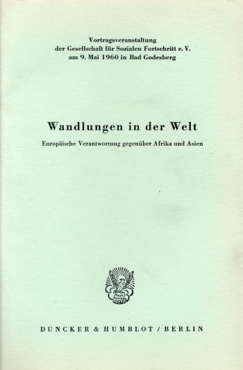 Cover: Wandlungen in der Welt