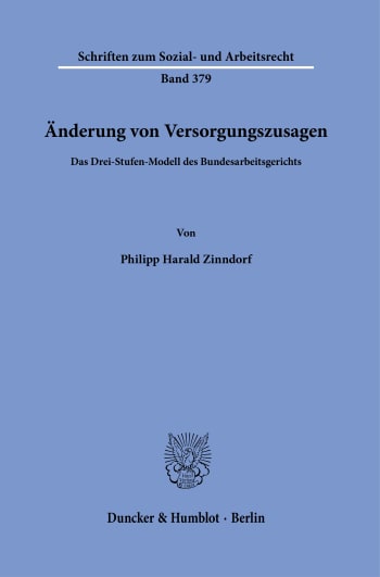 Cover: Änderung von Versorgungszusagen