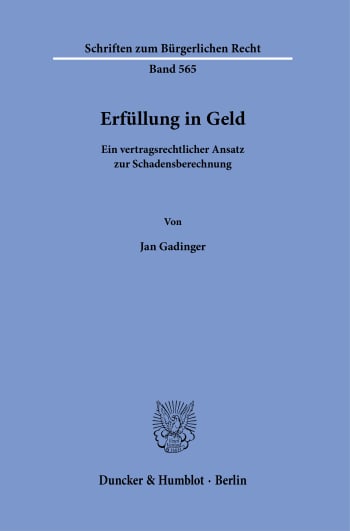 Cover: Erfüllung in Geld