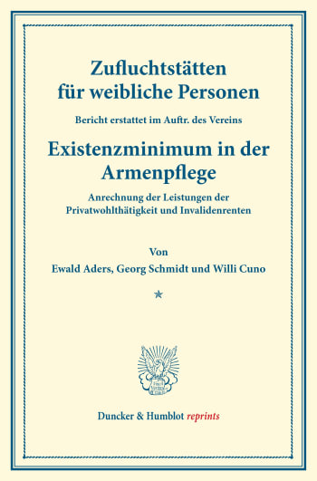 Cover: Zufluchtstätten für weibliche Personen