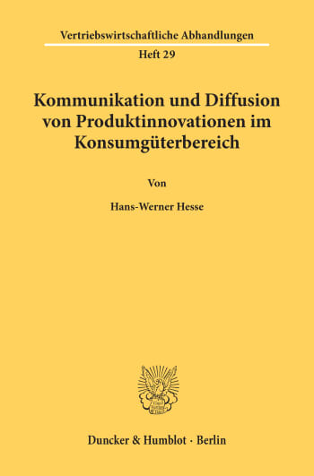 Cover: Kommunikation und Diffusion von Produktinnovationen im Konsumgüterbereich