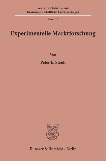 Cover: Experimentelle Marktforschung