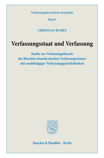 Cover: Verfassungsstaat und Verfassung