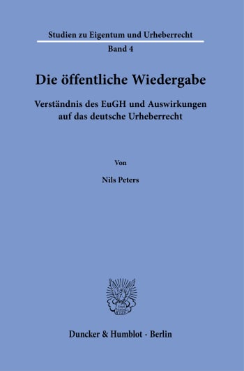 Cover: Die öffentliche Wiedergabe