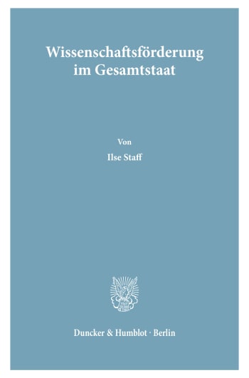 Cover: Wissenschaftsförderung im Gesamtstaat