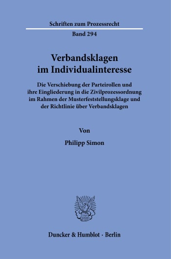 Cover: Verbandsklagen im Individualinteresse