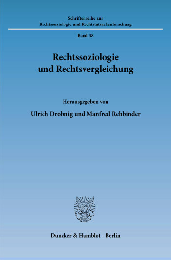 Cover: Rechtssoziologie und Rechtsvergleichung