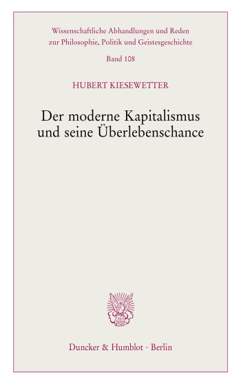 Cover: Der moderne Kapitalismus und seine Überlebenschance