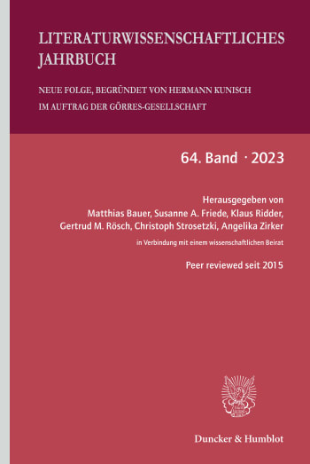 Cover: Literaturwissenschaftliches Jahrbuch