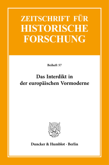 Cover: Das Interdikt in der europäischen Vormoderne