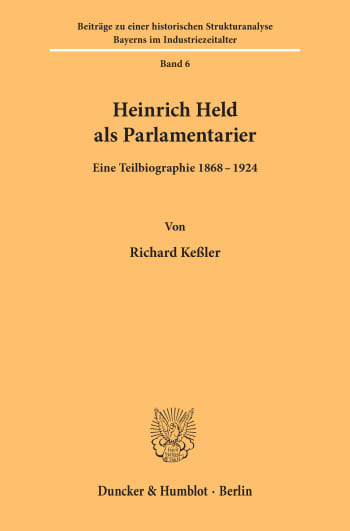 Cover: Heinrich Held als Parlamentarier