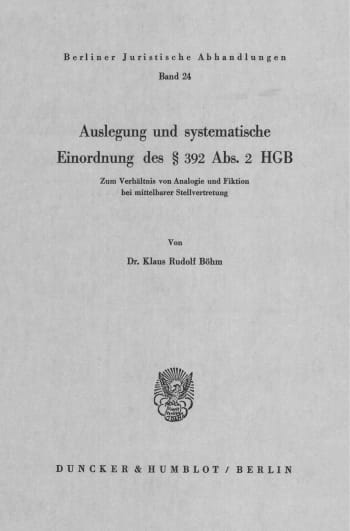 Cover: Auslegung und systematische Einordnung des § 392 Abs. 2 HGB