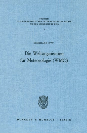 Cover: Die Weltorganisation für Meteorologie (WMO)