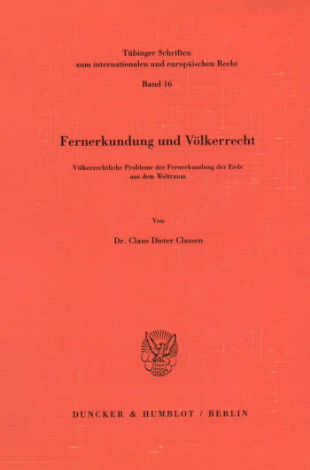 Cover: Fernerkundung und Völkerrecht