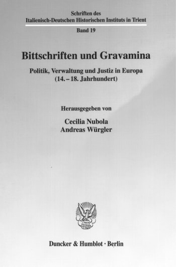 Cover: Bittschriften und Gravamina