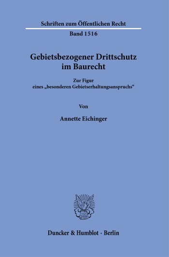 Cover: Gebietsbezogener Drittschutz im Baurecht