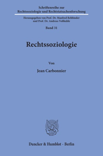 Cover: Rechtssoziologie