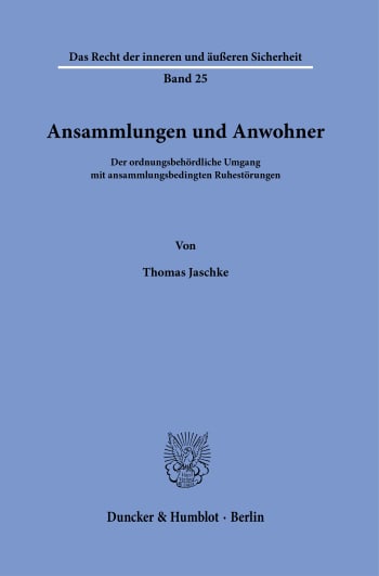 Cover: Ansammlungen und Anwohner