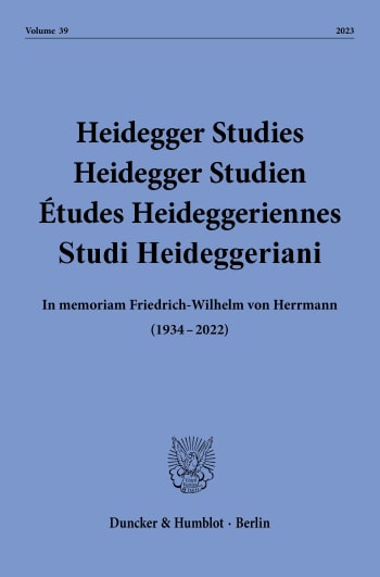 Cover: In memoriam Friedrich-Wilhelm von Herrmann (1934 – 2022)