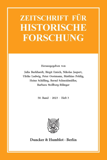 Cover: Zeitschrift für Historische Forschung (ZHF)