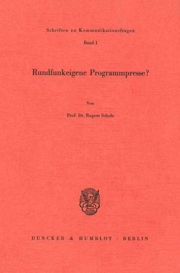 Cover: Rundfunkeigene Programmpresse?