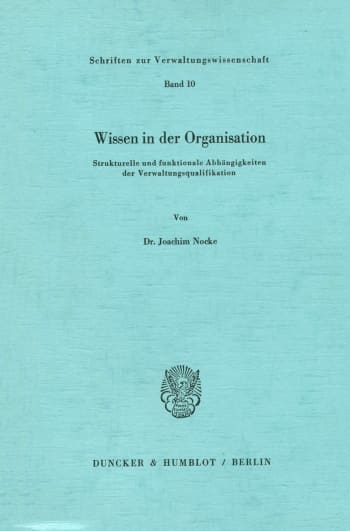 Cover: Wissen in der Organisation