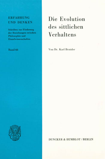 Cover: Die Evolution des sittlichen Verhaltens