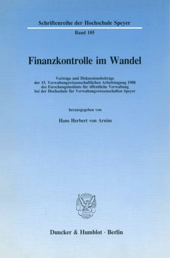 Cover: Finanzkontrolle im Wandel