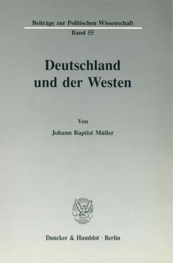 Cover: Deutschland und der Westen