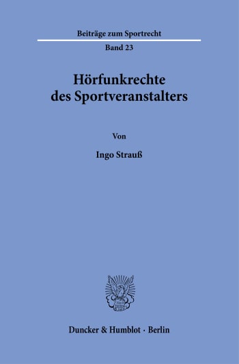 Cover: Hörfunkrechte des Sportveranstalters