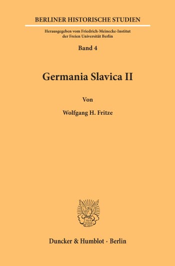 Cover: Germania Slavica II