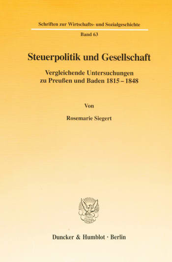 Cover: Steuerpolitik und Gesellschaft