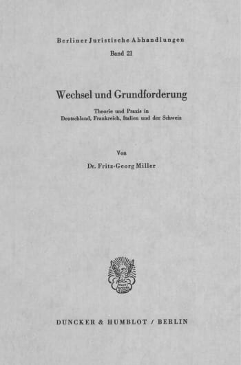 Cover: Wechsel und Grundforderung