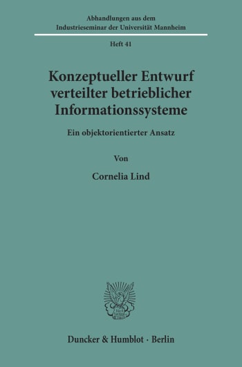 Cover: Konzeptueller Entwurf verteilter betrieblicher Informationssysteme