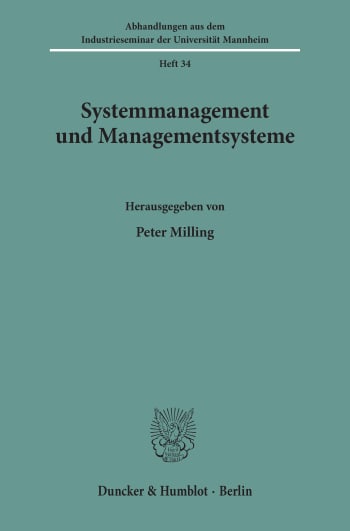 Cover: Systemmanagement und Managementsysteme