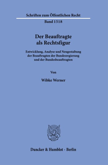 Cover: Der Beauftragte als Rechtsfigur