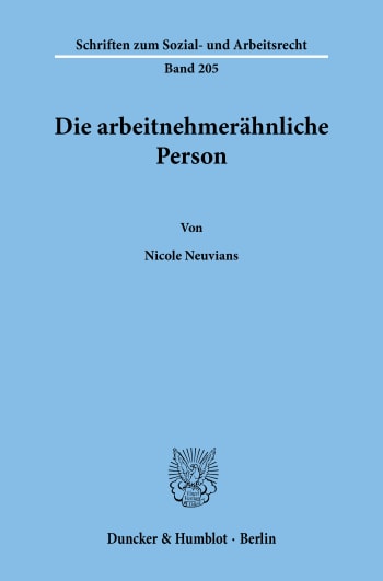 Cover: Die arbeitnehmerähnliche Person