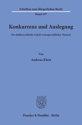 Cover: Konkurrenz und Auslegung