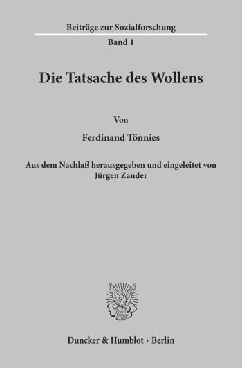 Cover: Die Tatsache des Wollens