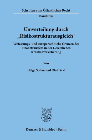 Cover: Umverteilung durch »Risikostrukturausgleich«