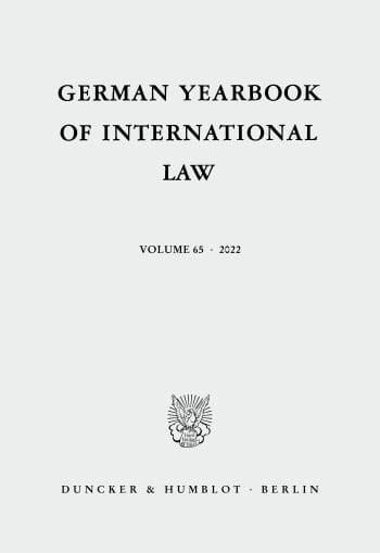 Cover: German Yearbook of International Law (GYIL)