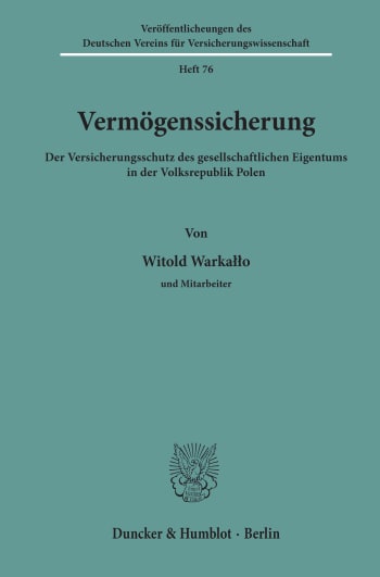 Cover: Vermögenssicherung