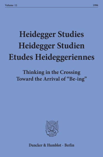 Cover: Heidegger Studies / Heidegger Studien / Etudes Heideggeriennes