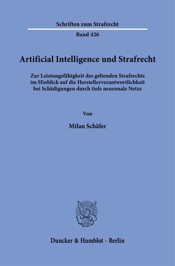 Cover: Artificial Intelligence und Strafrecht