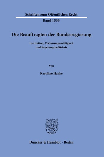 Cover: Die Beauftragten der Bundesregierung